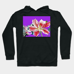 Red Lily Watercolor Painting Hoodie